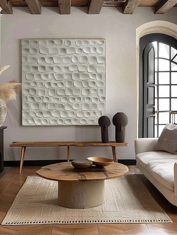 Wall Art Minimalist 3D Textured Neutral