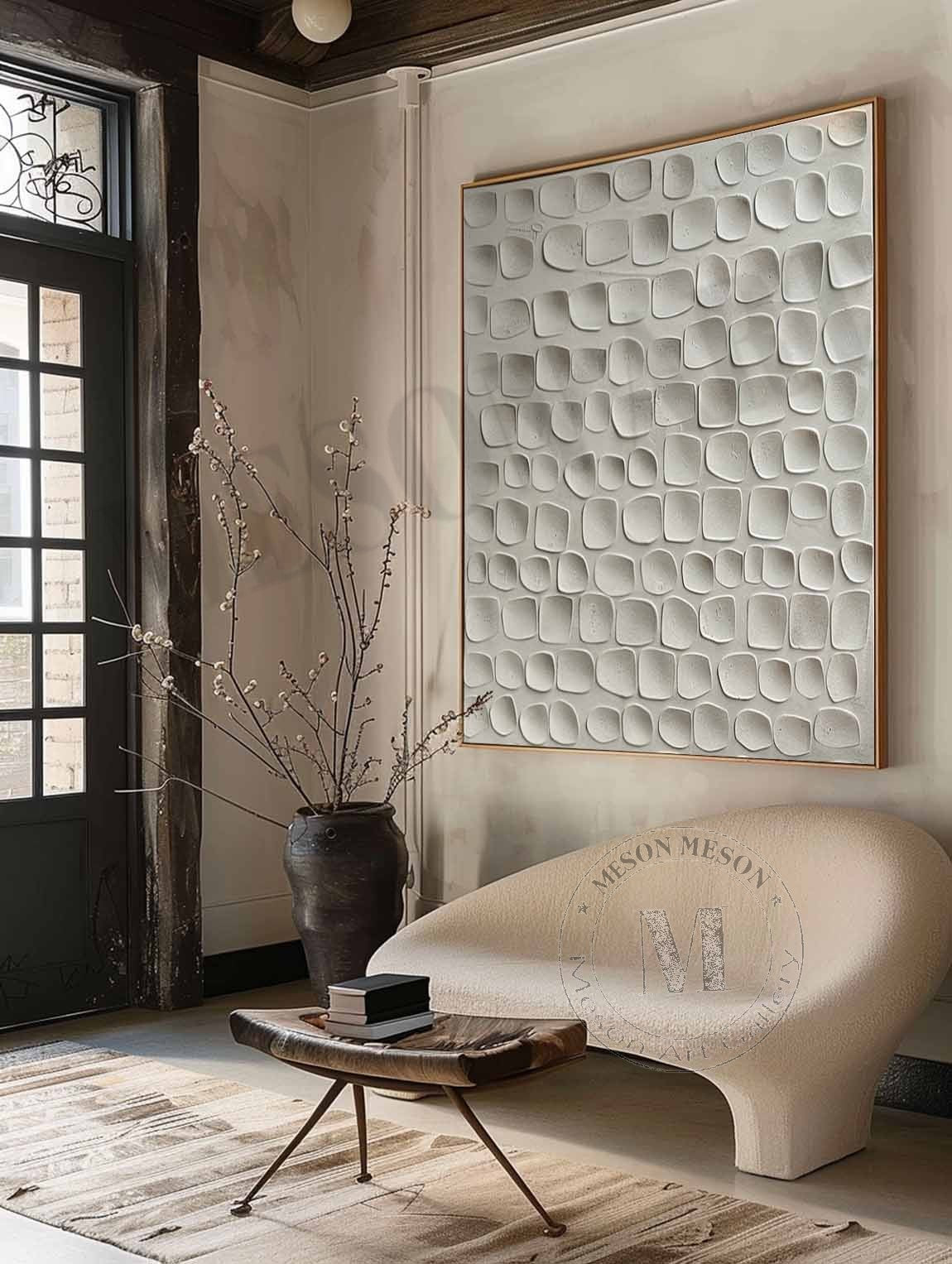 Wall Art Minimalist 3D Textured Neutral