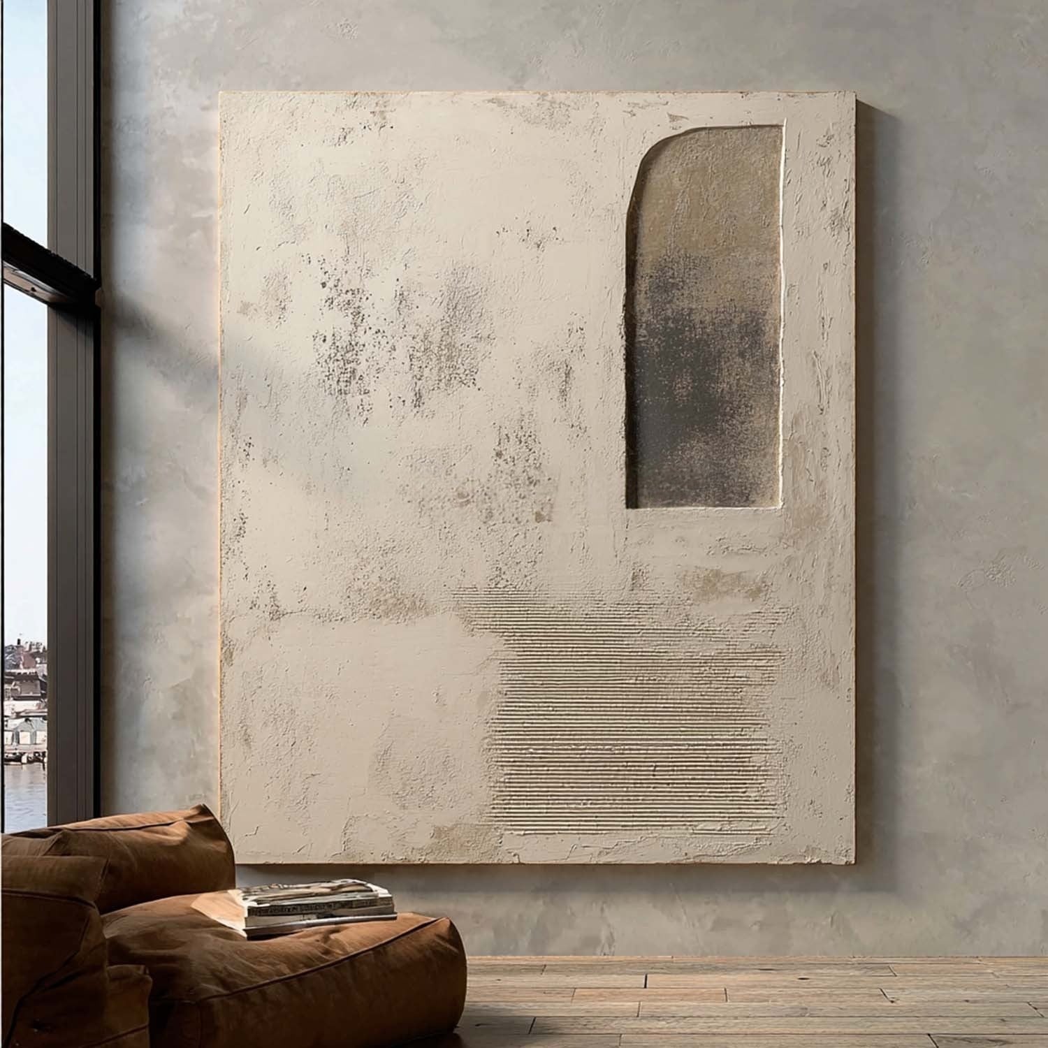 Wabi-Sabi Asymmetrical Abstract Painting