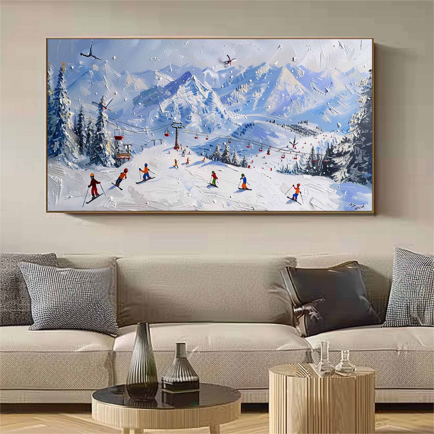 Plaster Art Texture Painting SG292 - Neutralighting