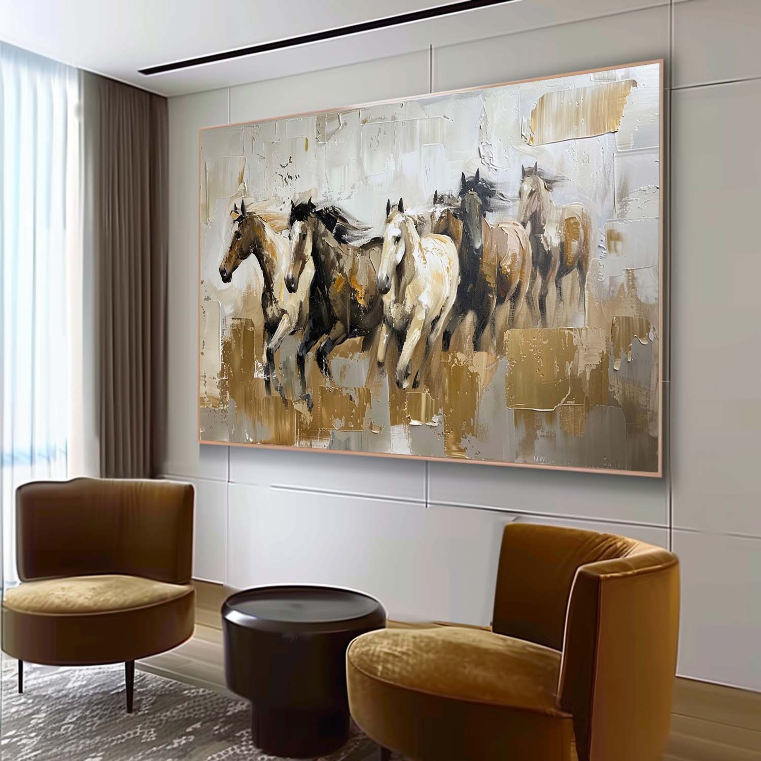 Wall Art Contemporary Horse Warm Impressionist