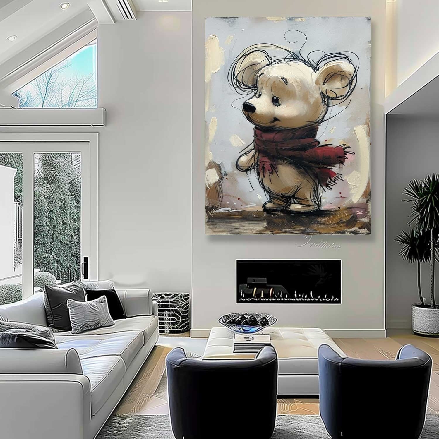 Wall Art Whimsical Winter Bear
