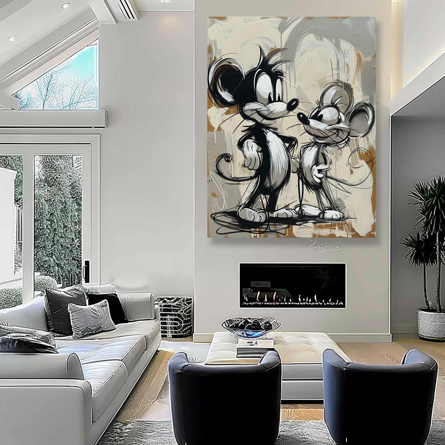 Wall Art Timeless Pop Art Mouse Pair