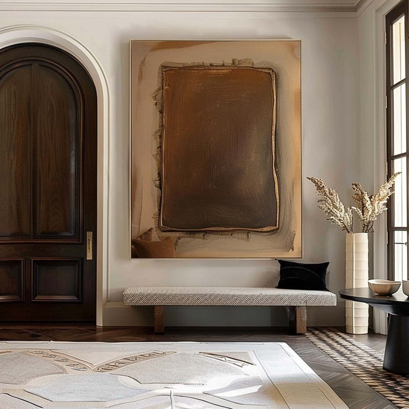 Wall Art Warm Textured Bronze Framed
