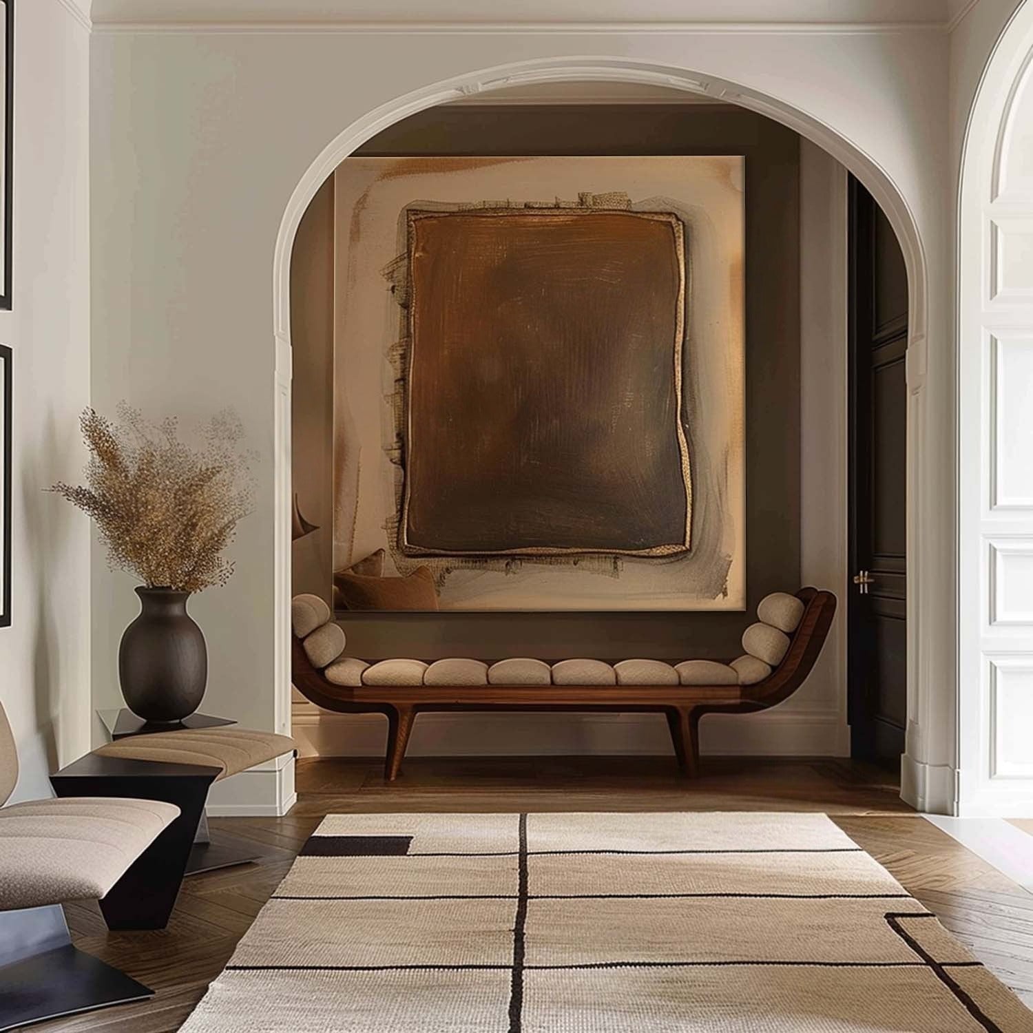 Wall Art Warm Textured Bronze Framed