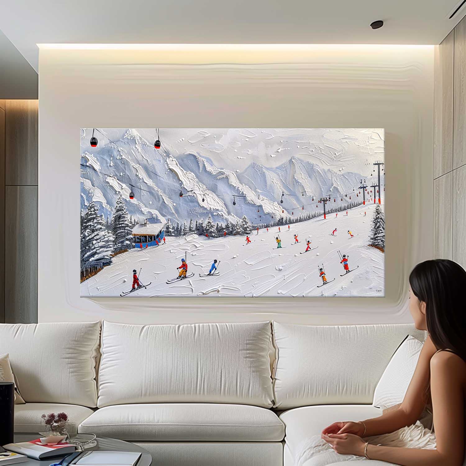 Plaster Art Texture Painting SG295 - Neutralighting