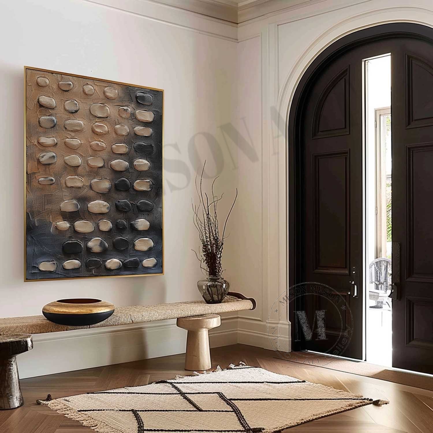 Wall Art Abstract Impasto Blue Dynamic Layer