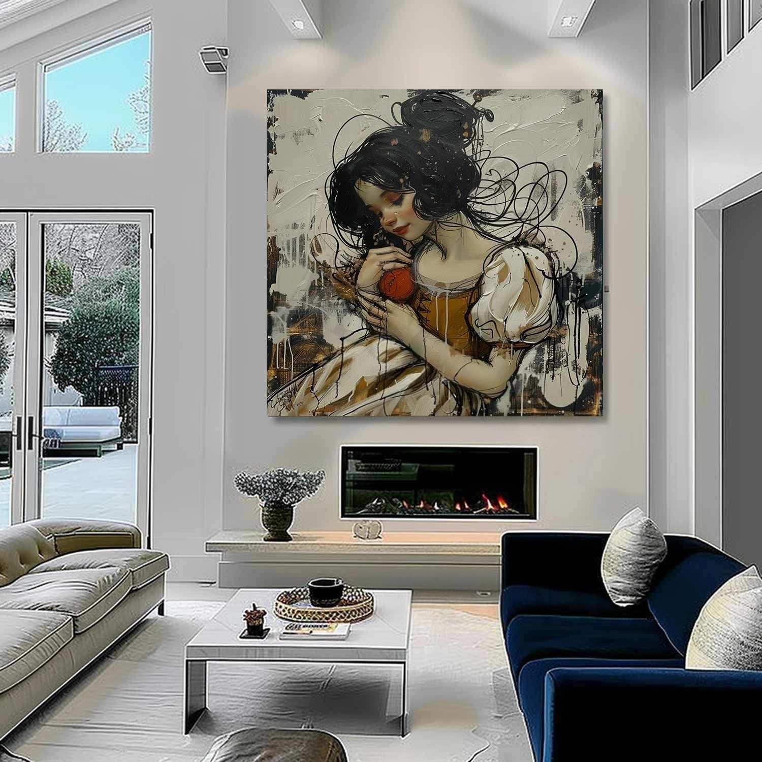 Wall Art Snow White Canvas