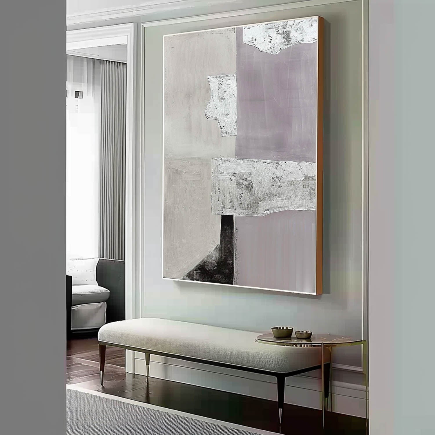 Wall Art Abstract Forms Geometric Soft Gradient