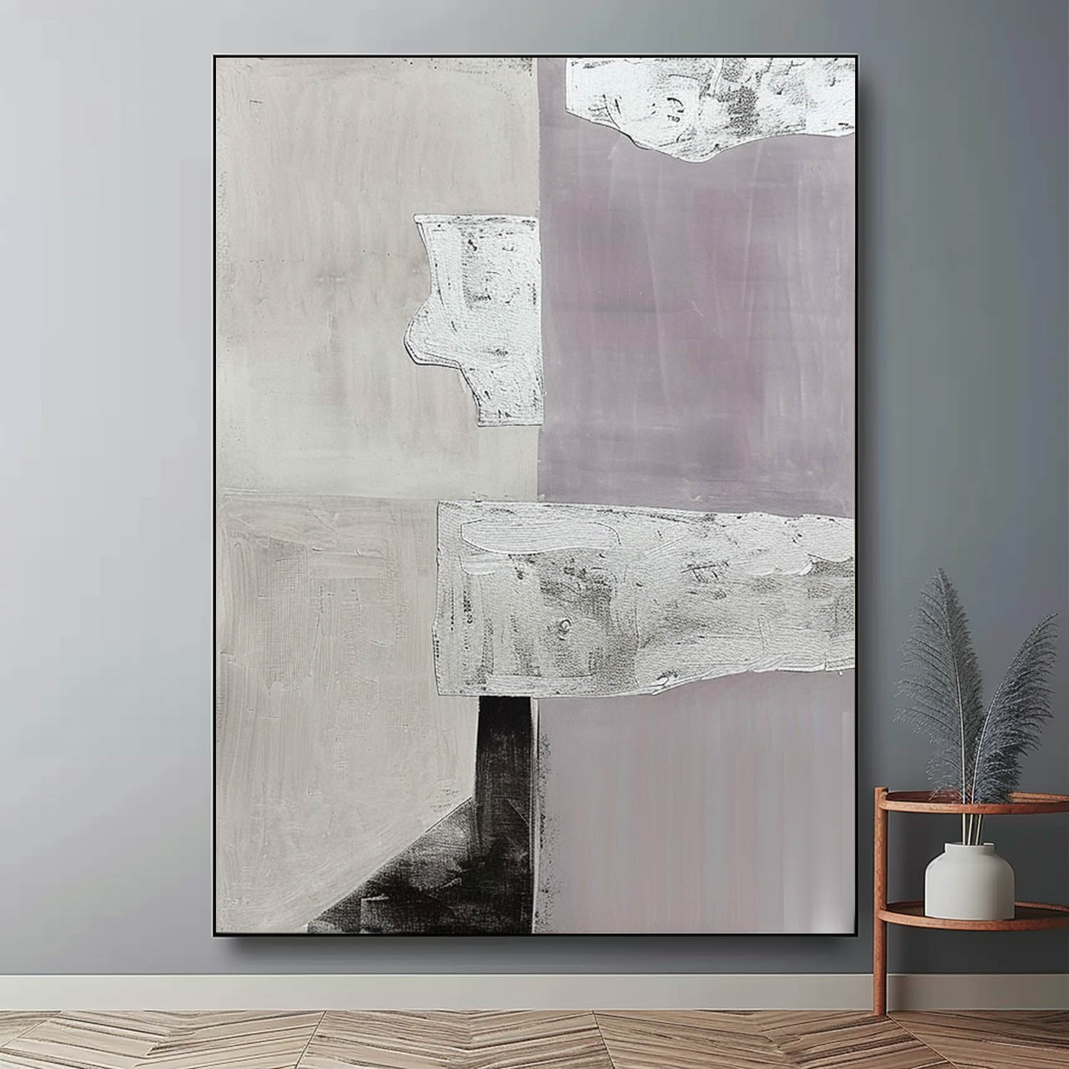 Wall Art Abstract Forms Geometric Soft Gradient