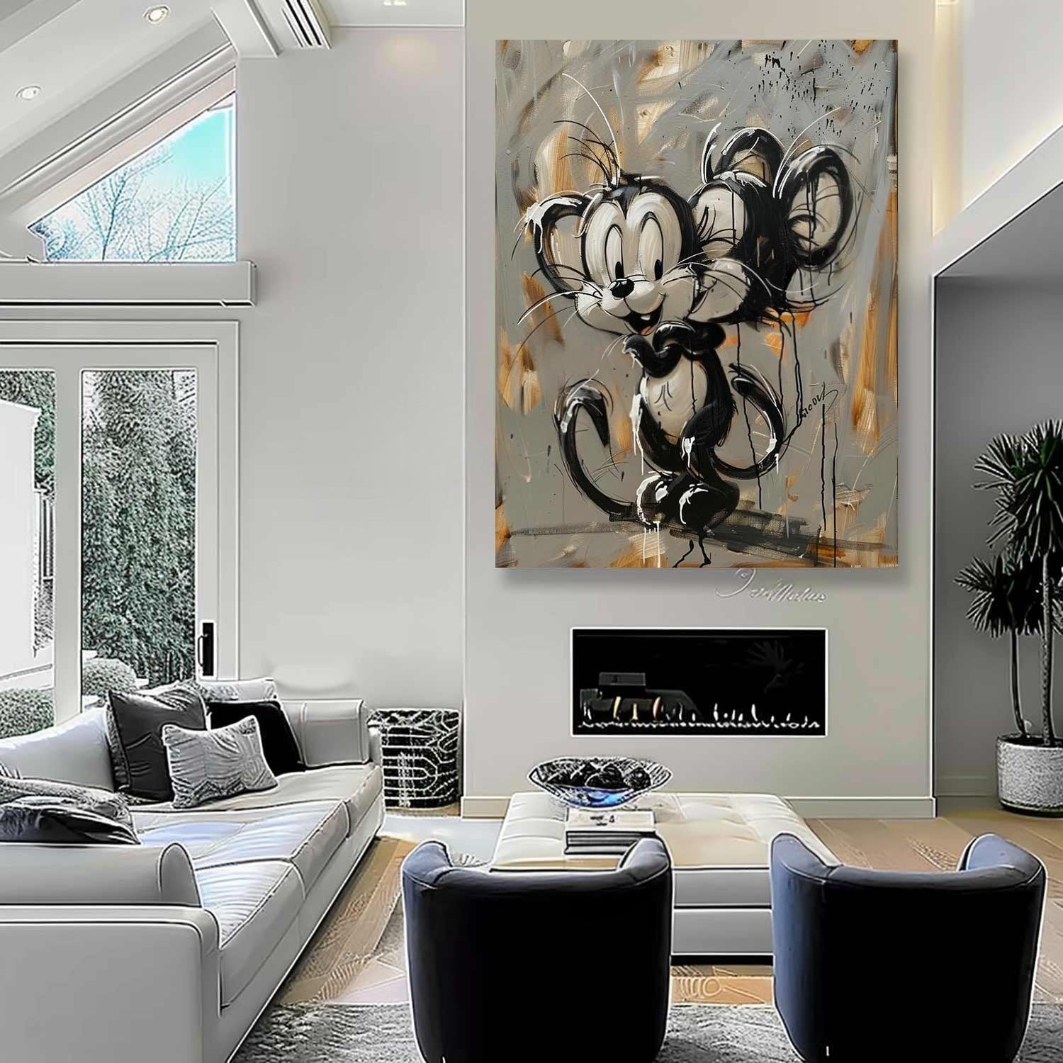 Wall Art Textured Expressive Brushstroke