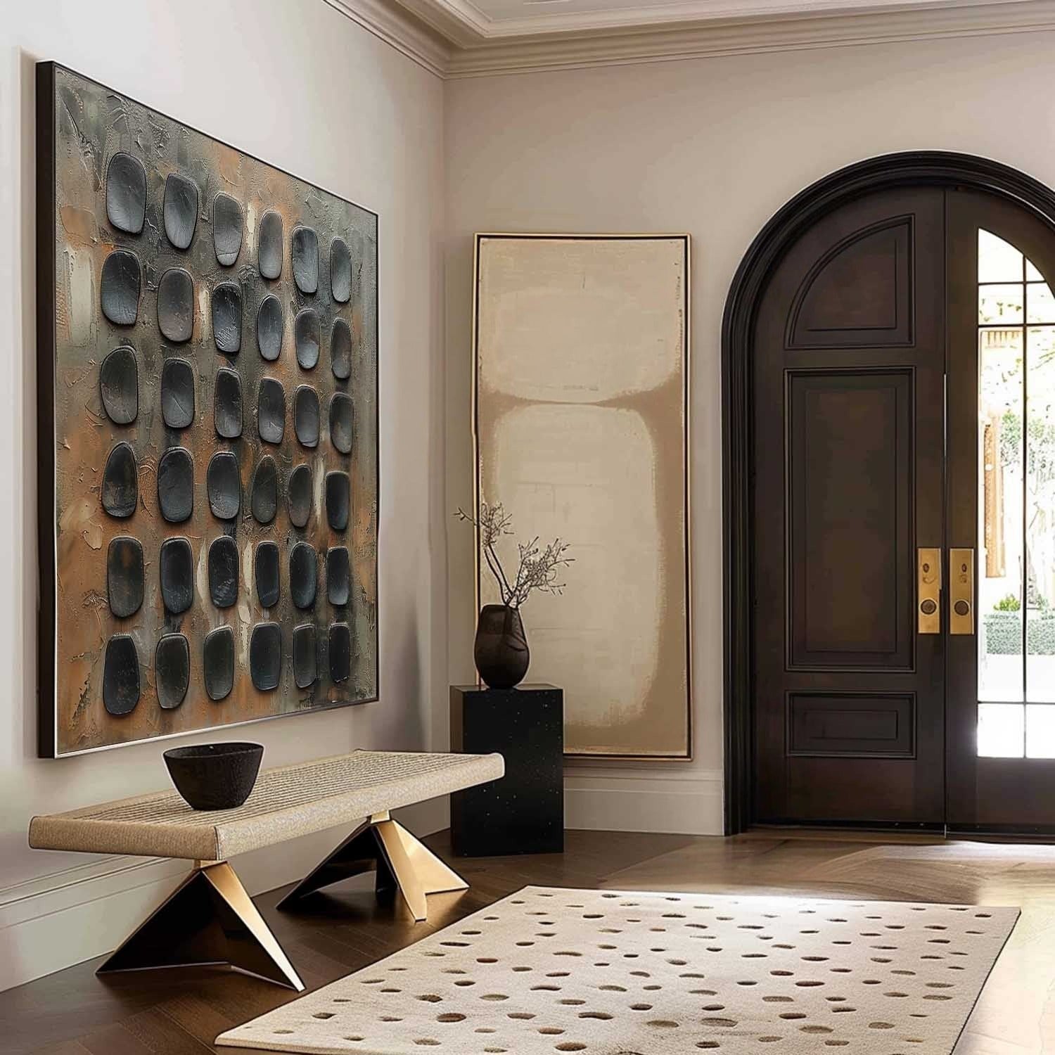 Wall Art Minimalist Wabi-Sabi Metallic