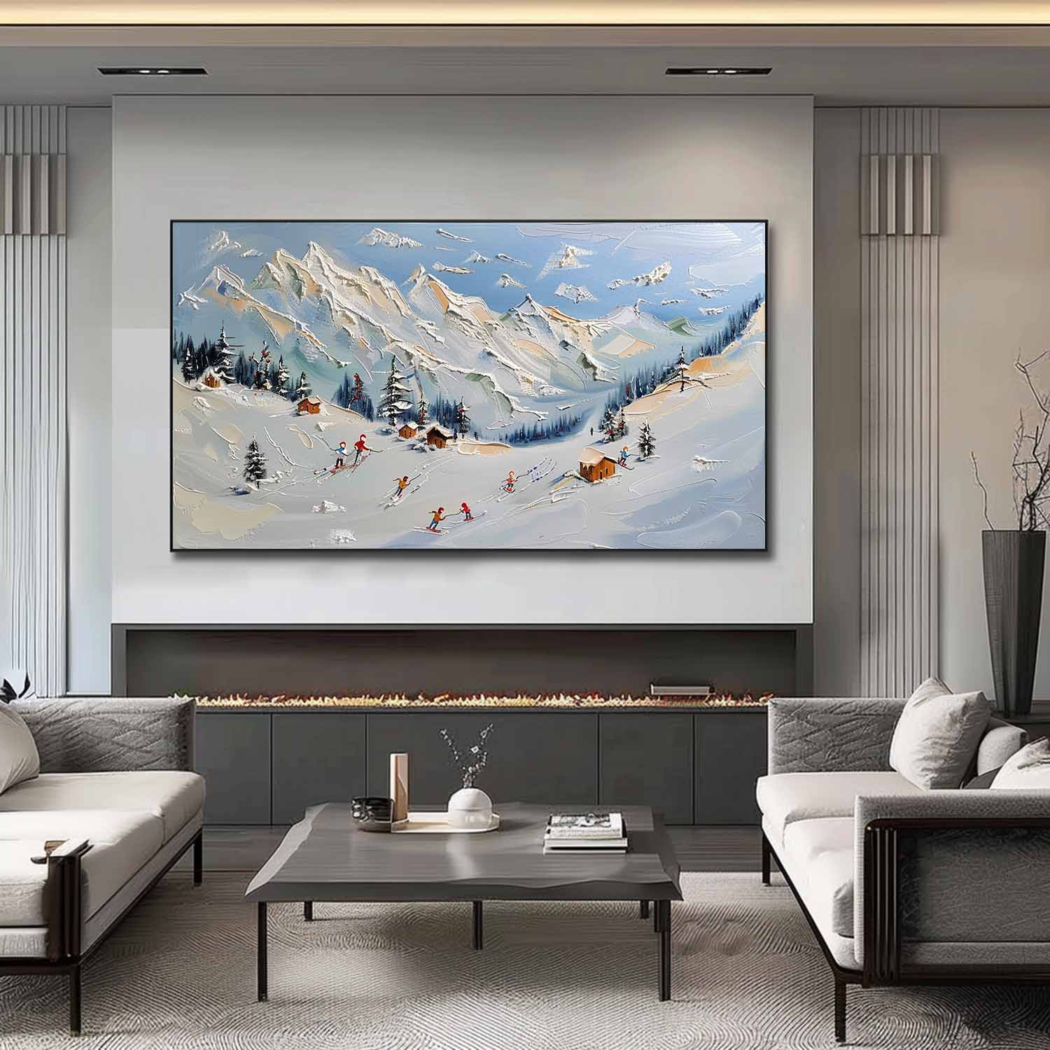 Plaster Art Texture Painting SG297 - Neutralighting