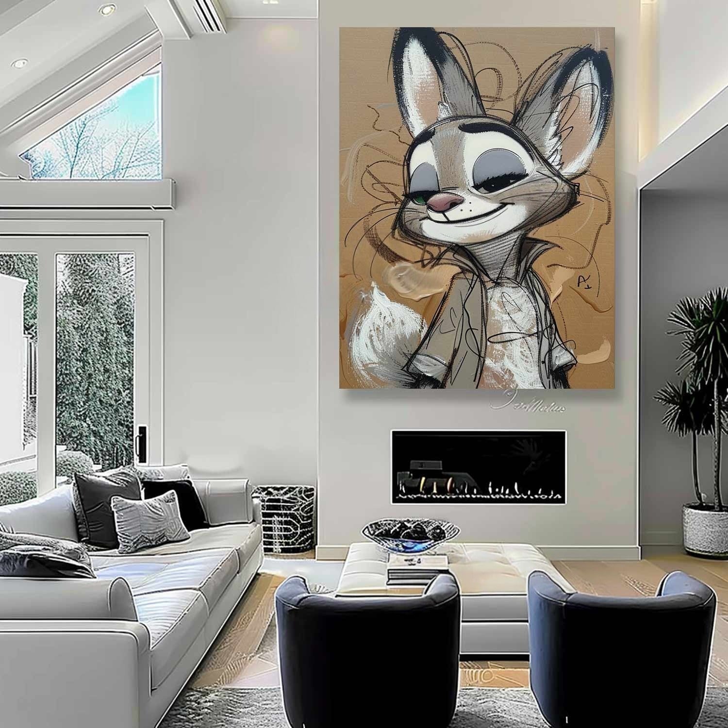 Wall Art Textured Expressive Brushstroke