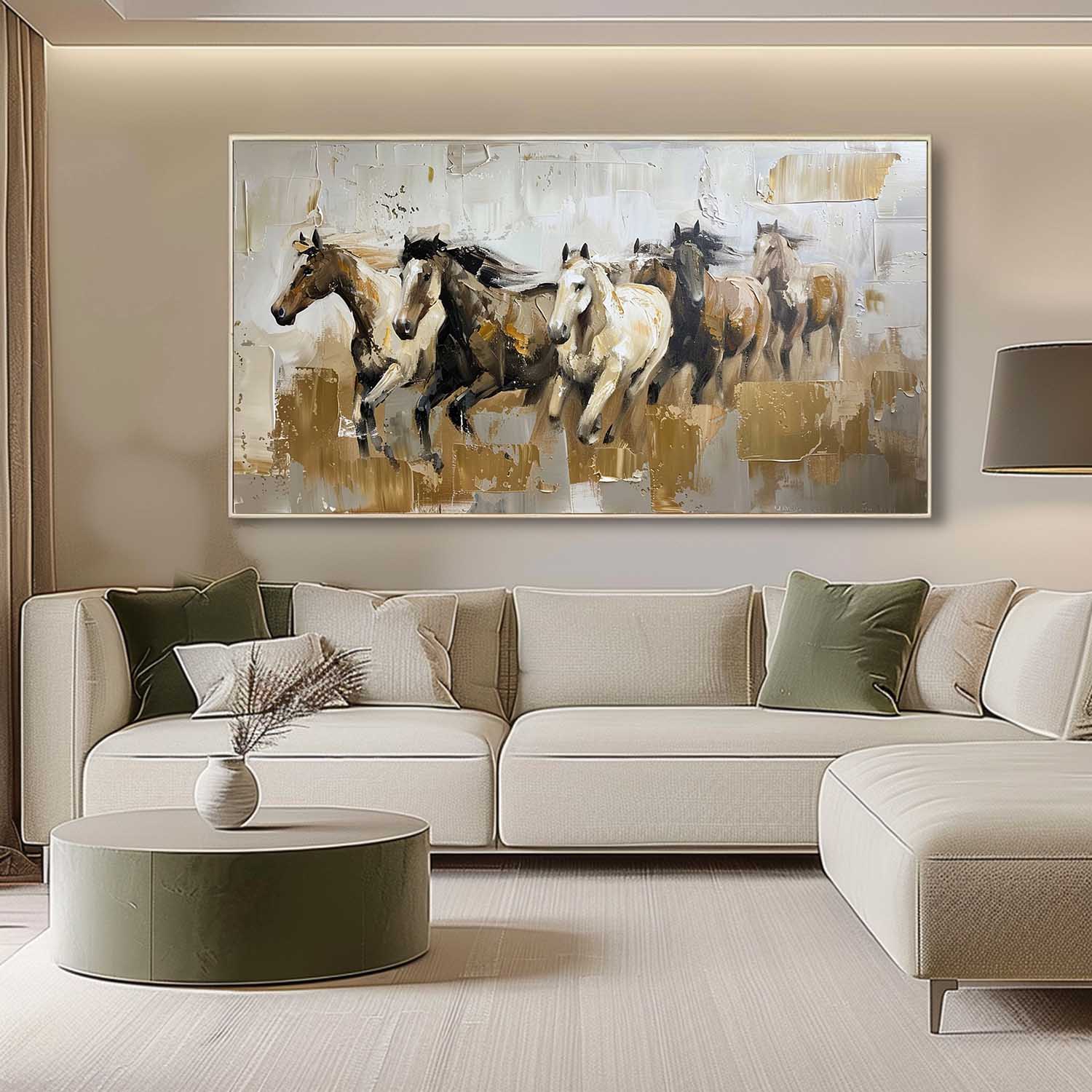 Wall Art Contemporary Horse Warm Impressionist