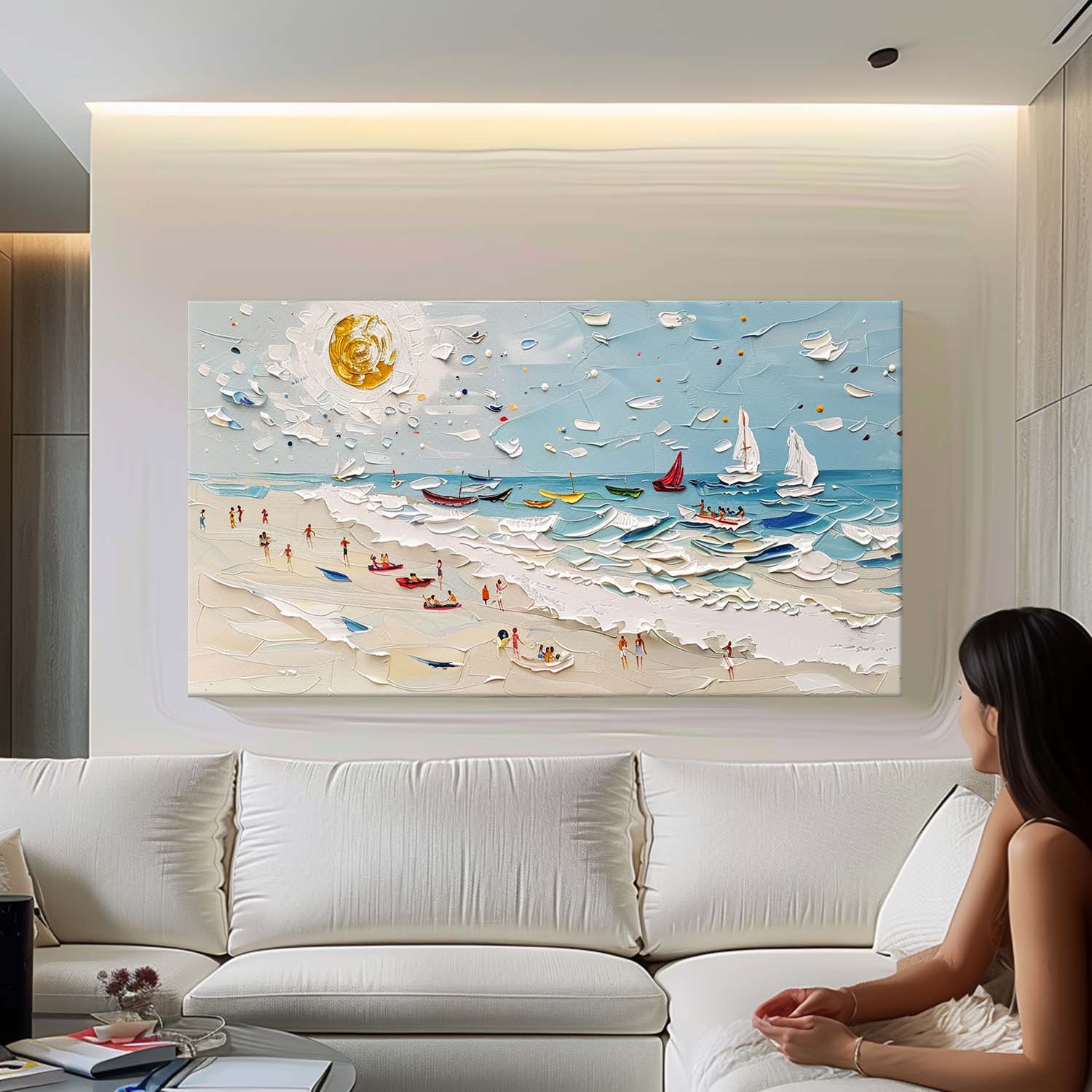 Plaster Art Texture Painting SG302 - Neutralighting