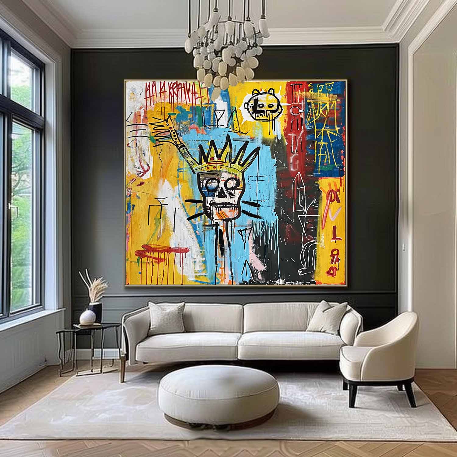 Skull Abstract Graffiti Art - Letslighting