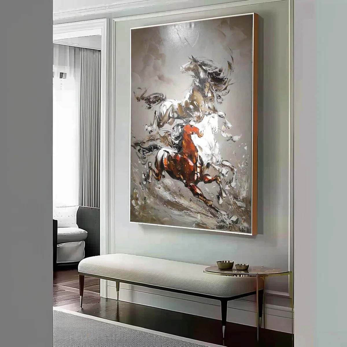 Wall Art Vertical Hyperrealism Galloping