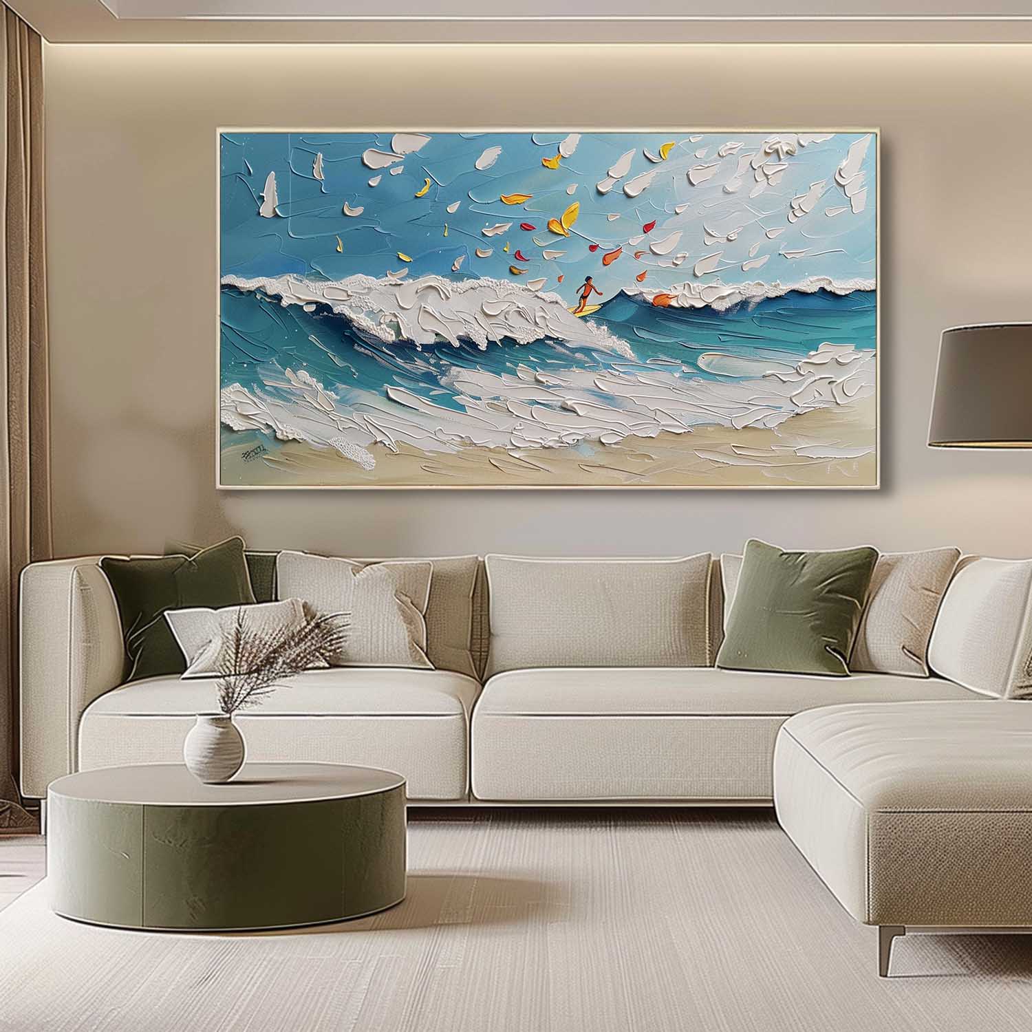 Plaster Art Texture Painting SG303 - Neutralighting