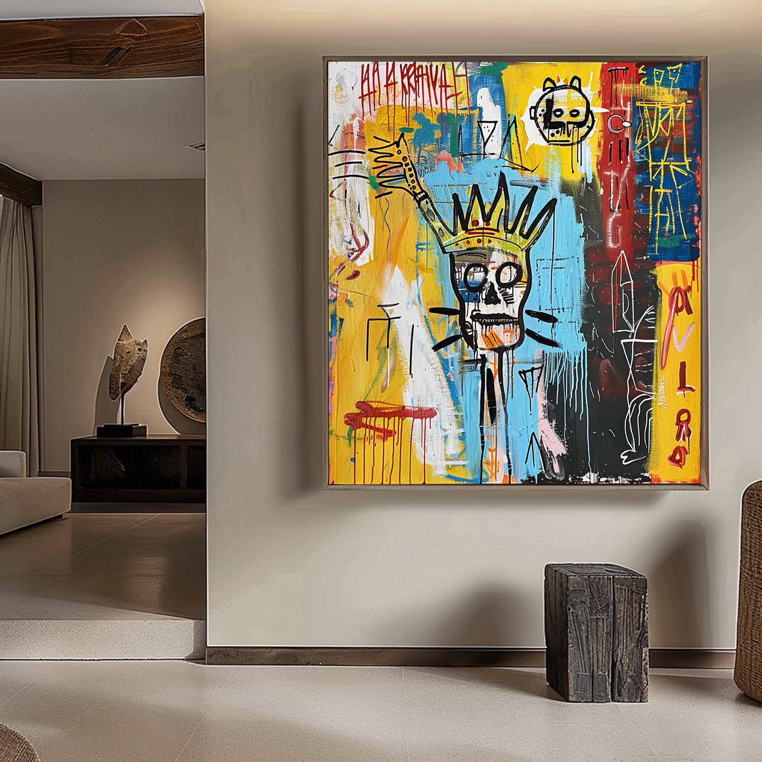 Skull Abstract Graffiti Art - Letslighting
