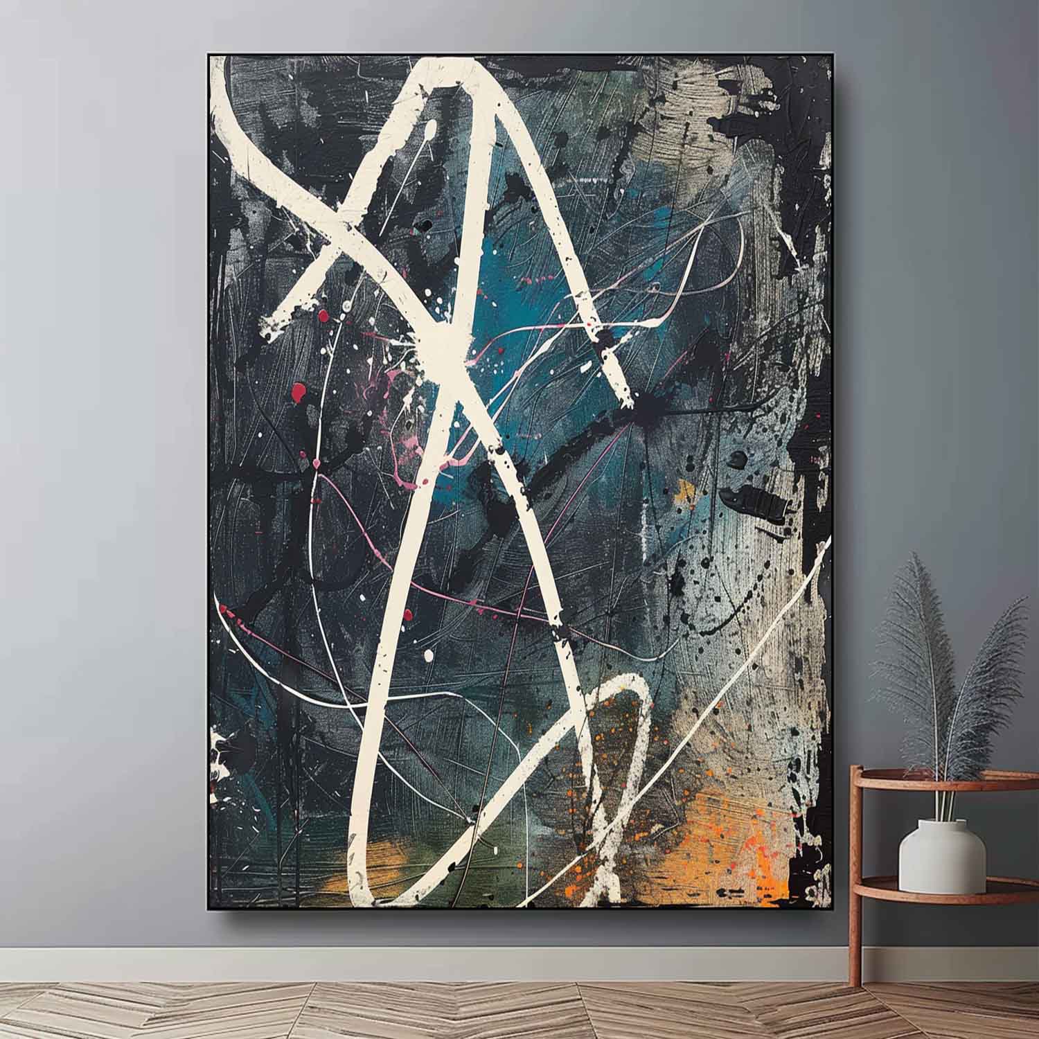 Wall Art Vertical Abstract Expressionist