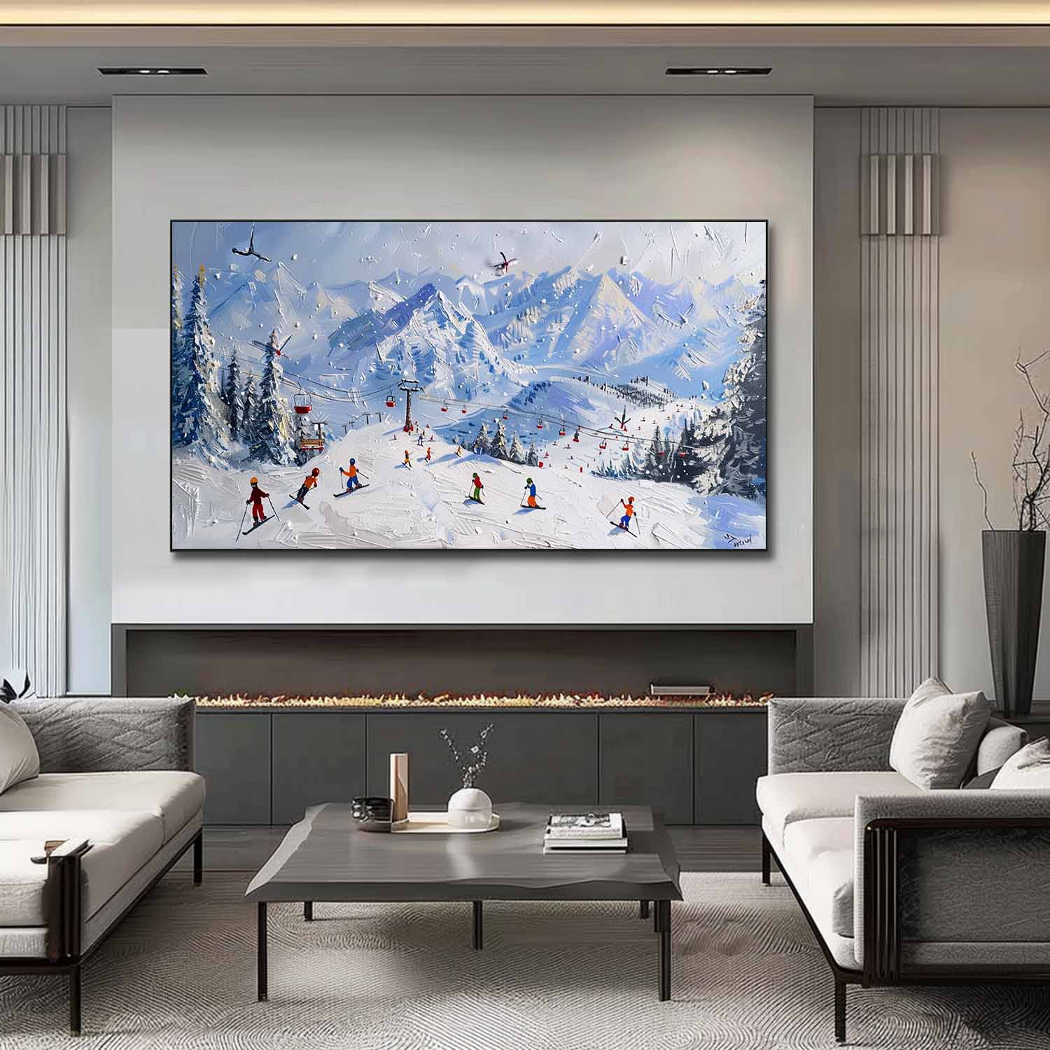 Plaster Art Texture Painting SG292 - Neutralighting