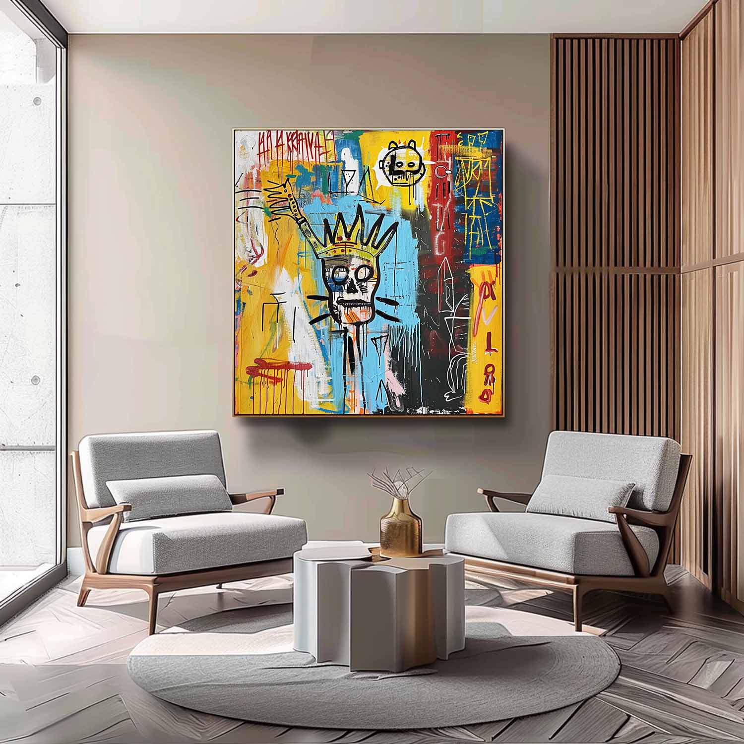 Skull Abstract Graffiti Art