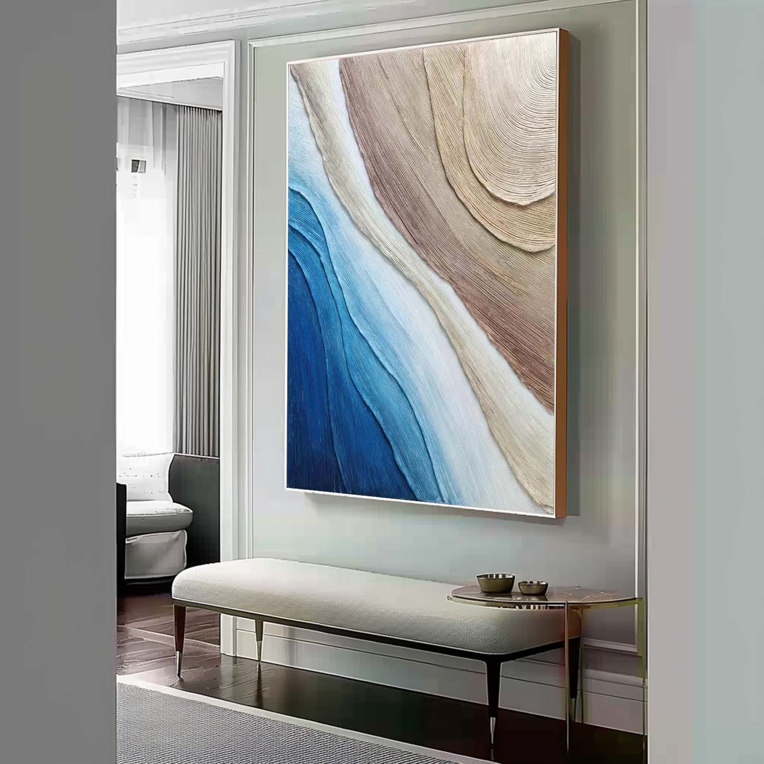 Wall Art Plaster Serene Calm Minimalist