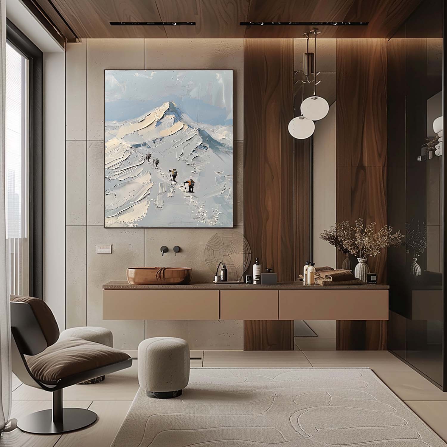 Wall Art Landscape Abstract Snow Modern