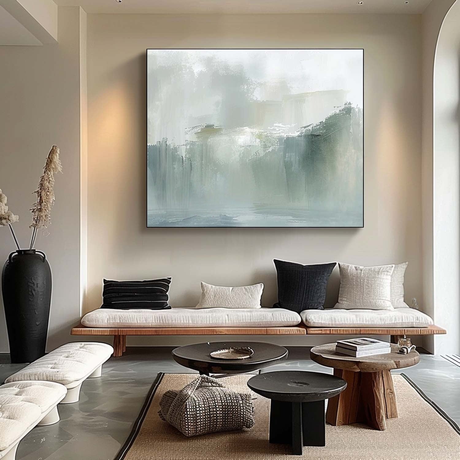 Wall Art Minimalist Textured Misty