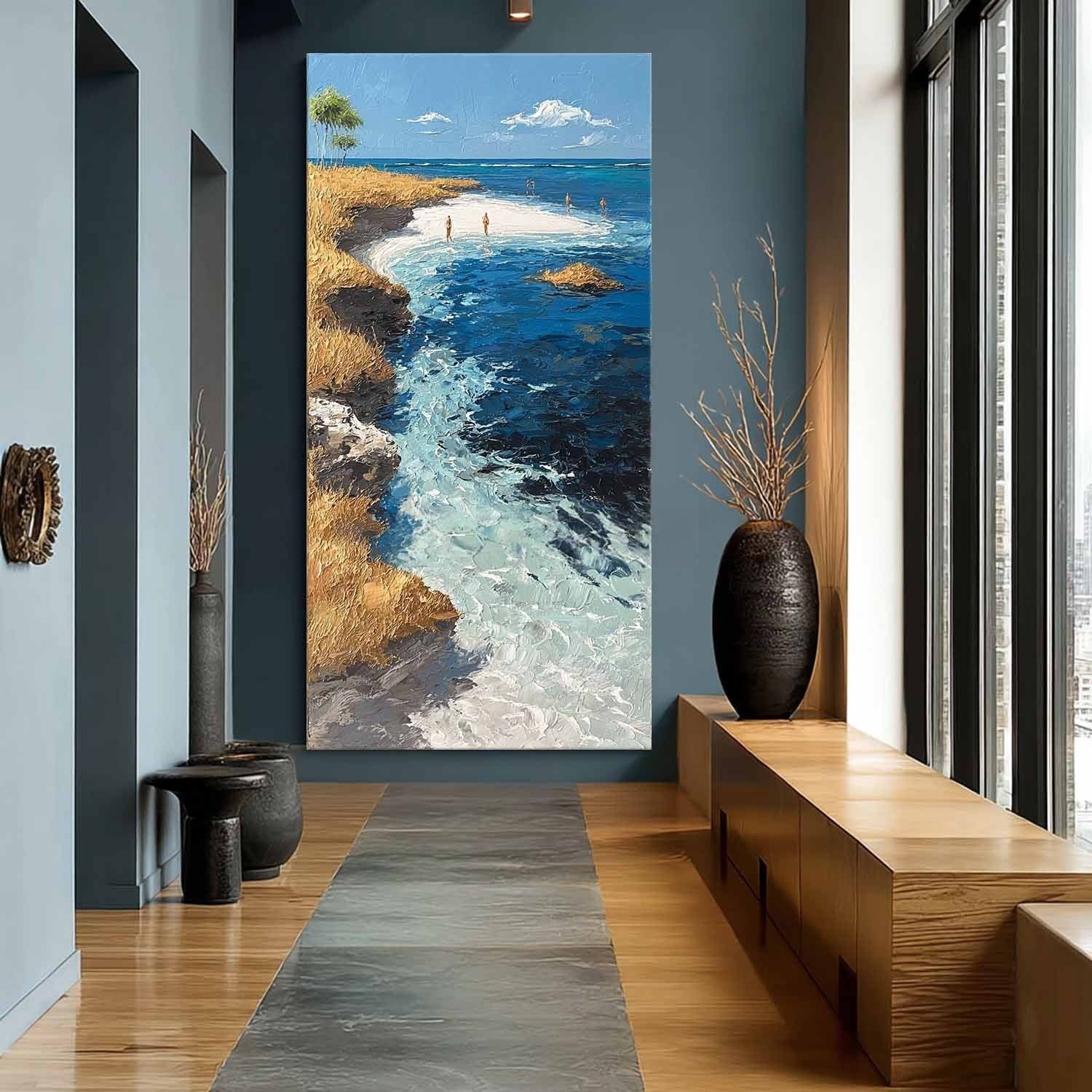 Tropical Peninsula Impasto Painting