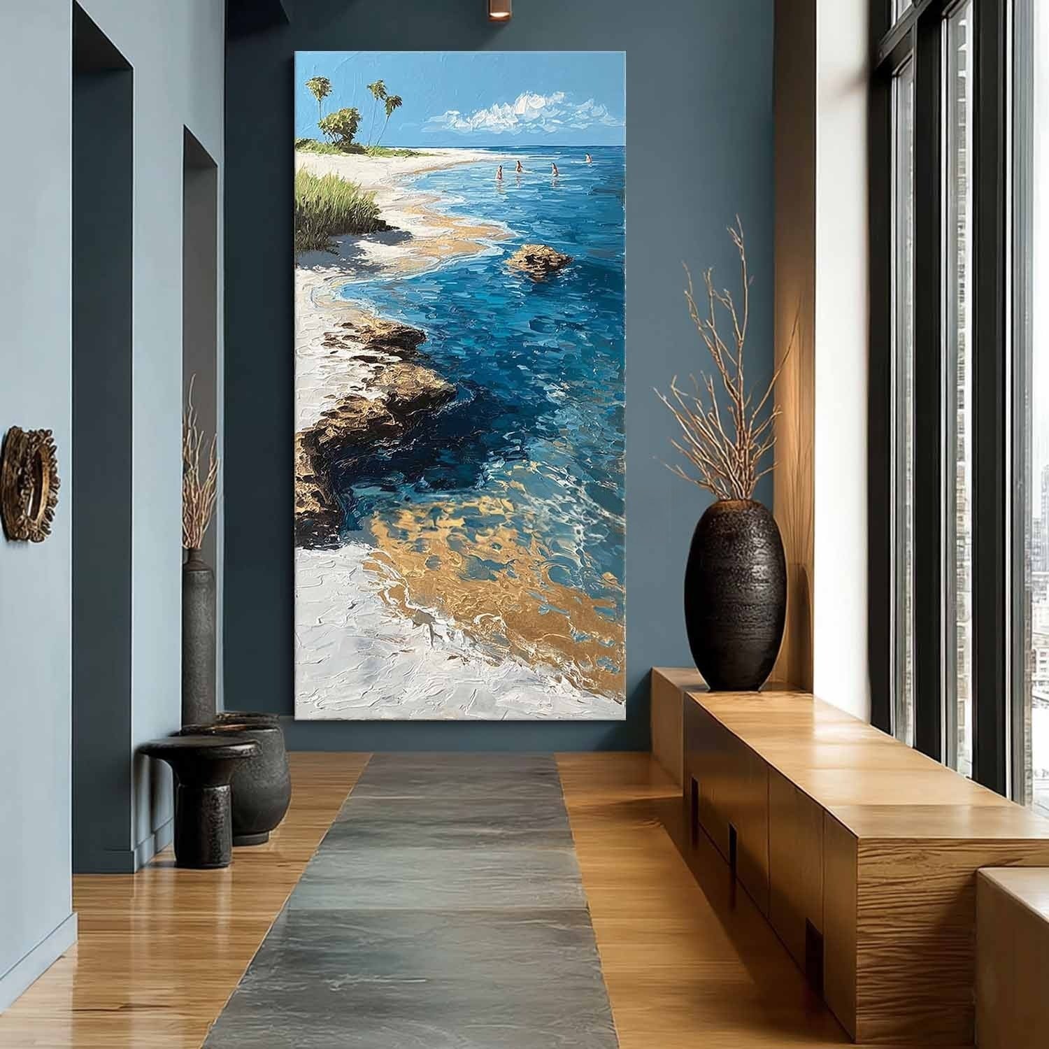 Wall Art Tropical Beach Coast Palm Trees
