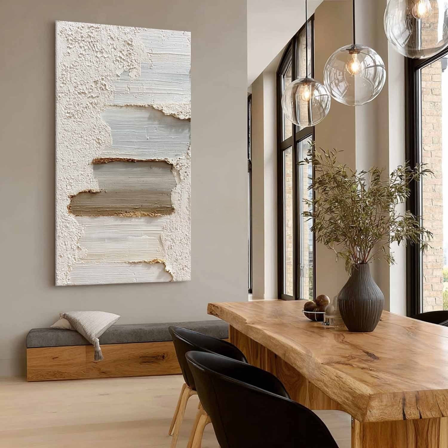 Wall Art Vertical 3D Impasto Gradient