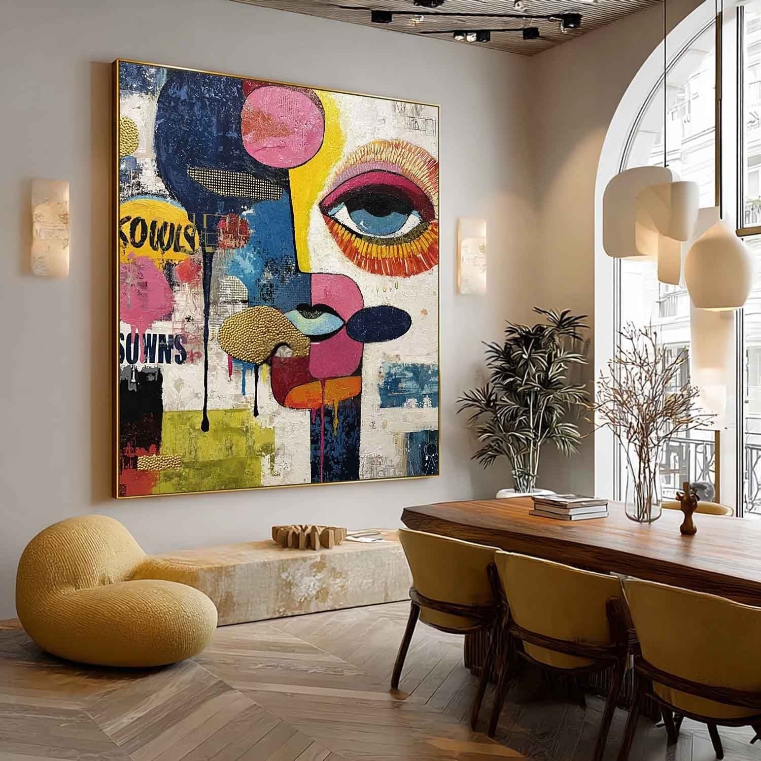 Wall Art Pop Art Textured Fragmented