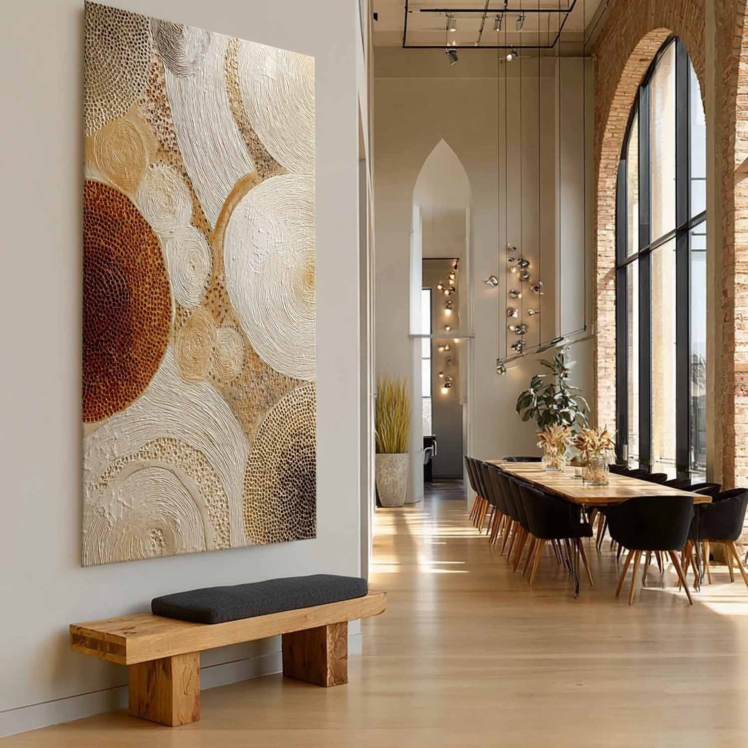 Wall Art Concentric Circle Texture Bohemian