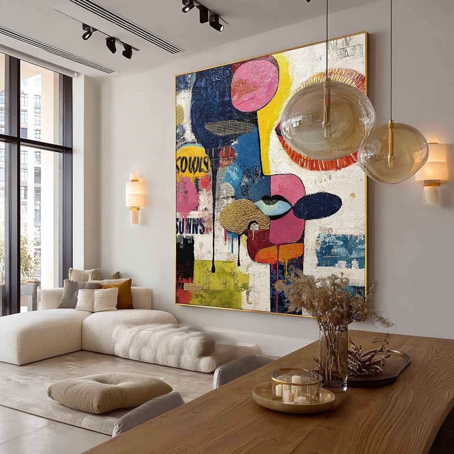 Wall Art Pop Art Textured Fragmented