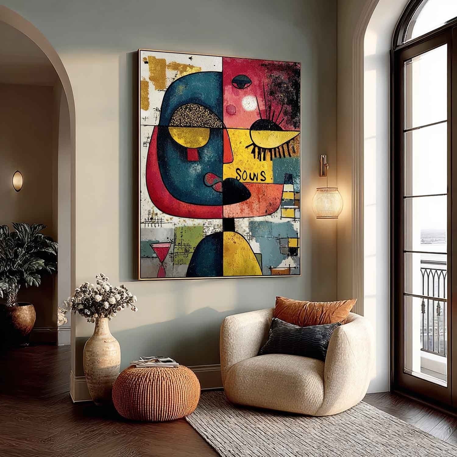 Joan Miró Abstract Face Painting
