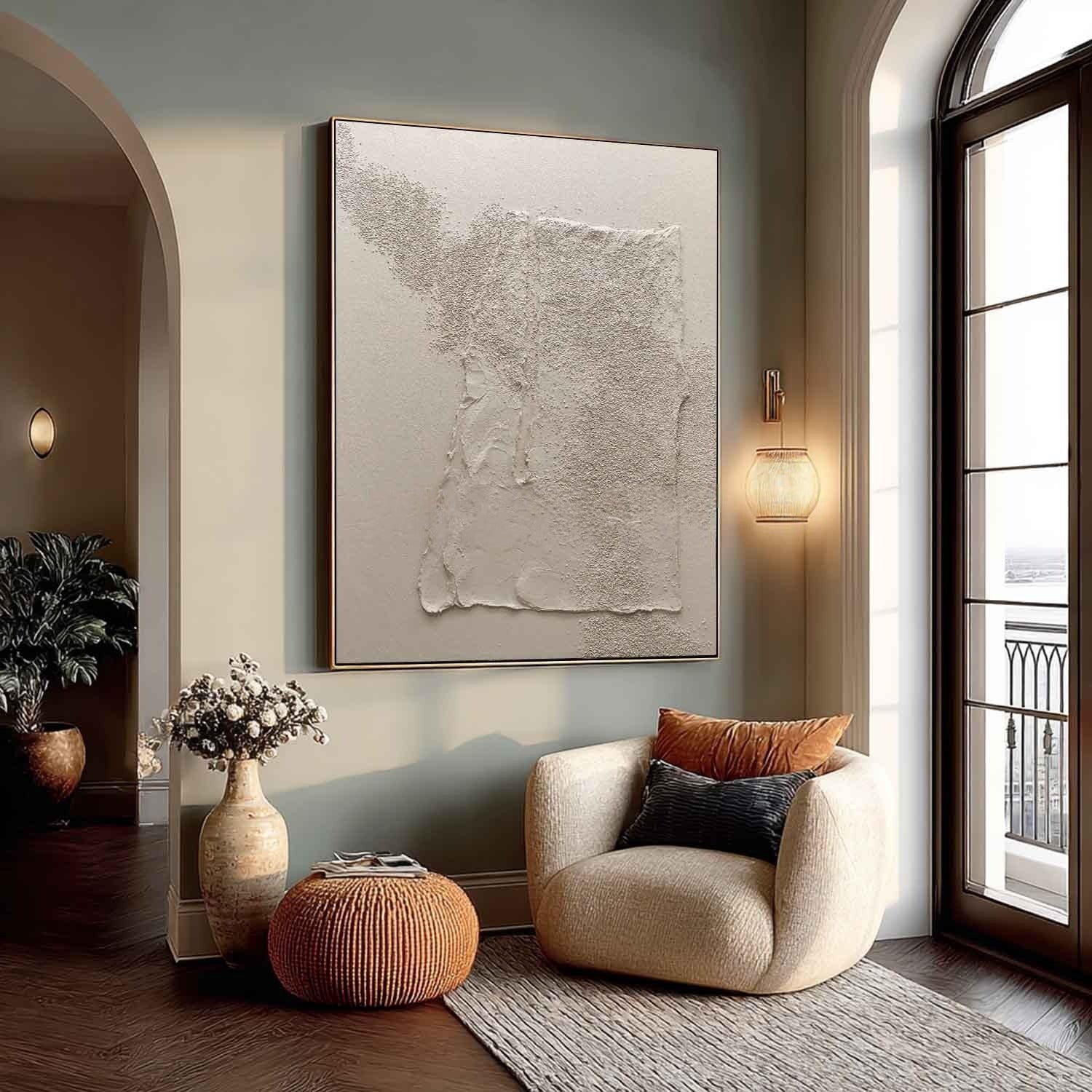 Wabi-Sabi Textured Plaster Wall Art