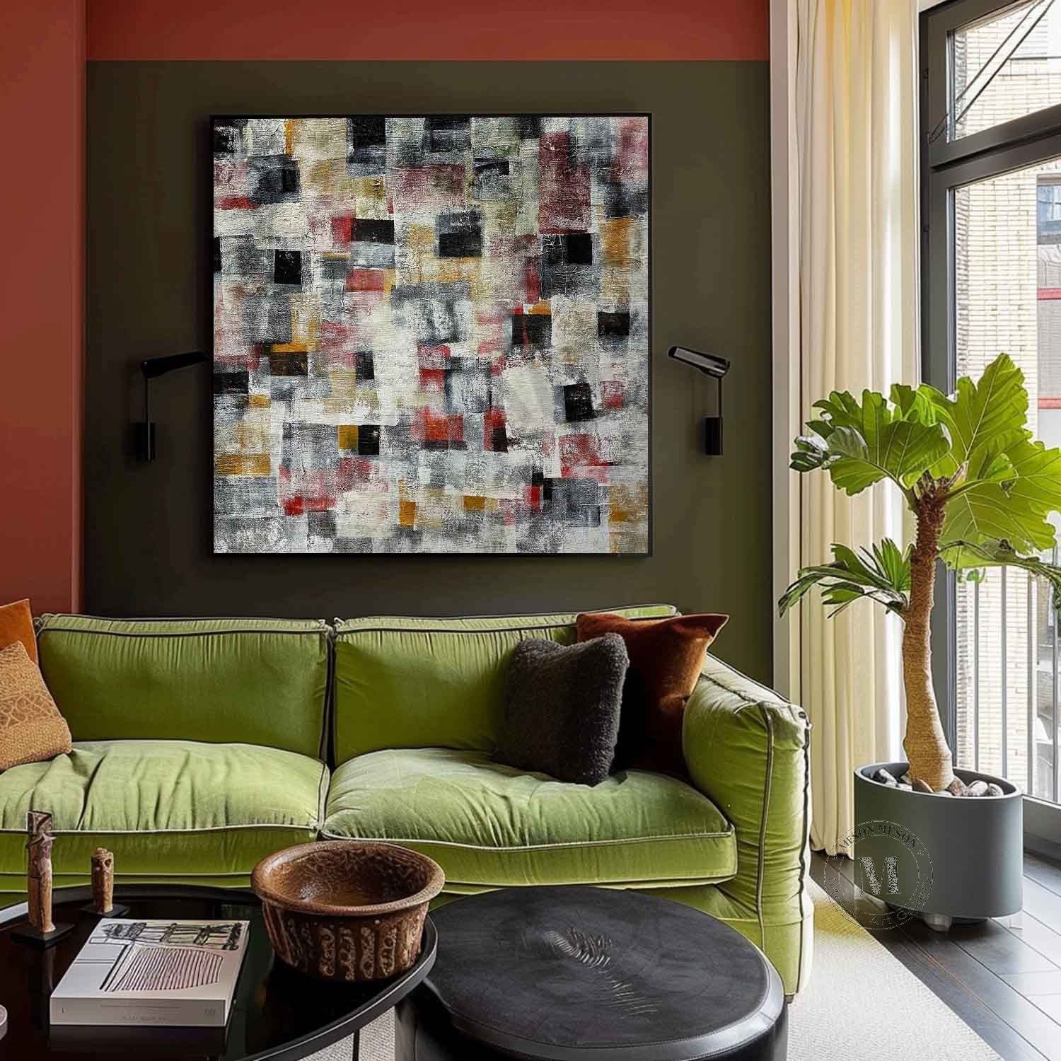 Wall art Abstract Geometric Block Color