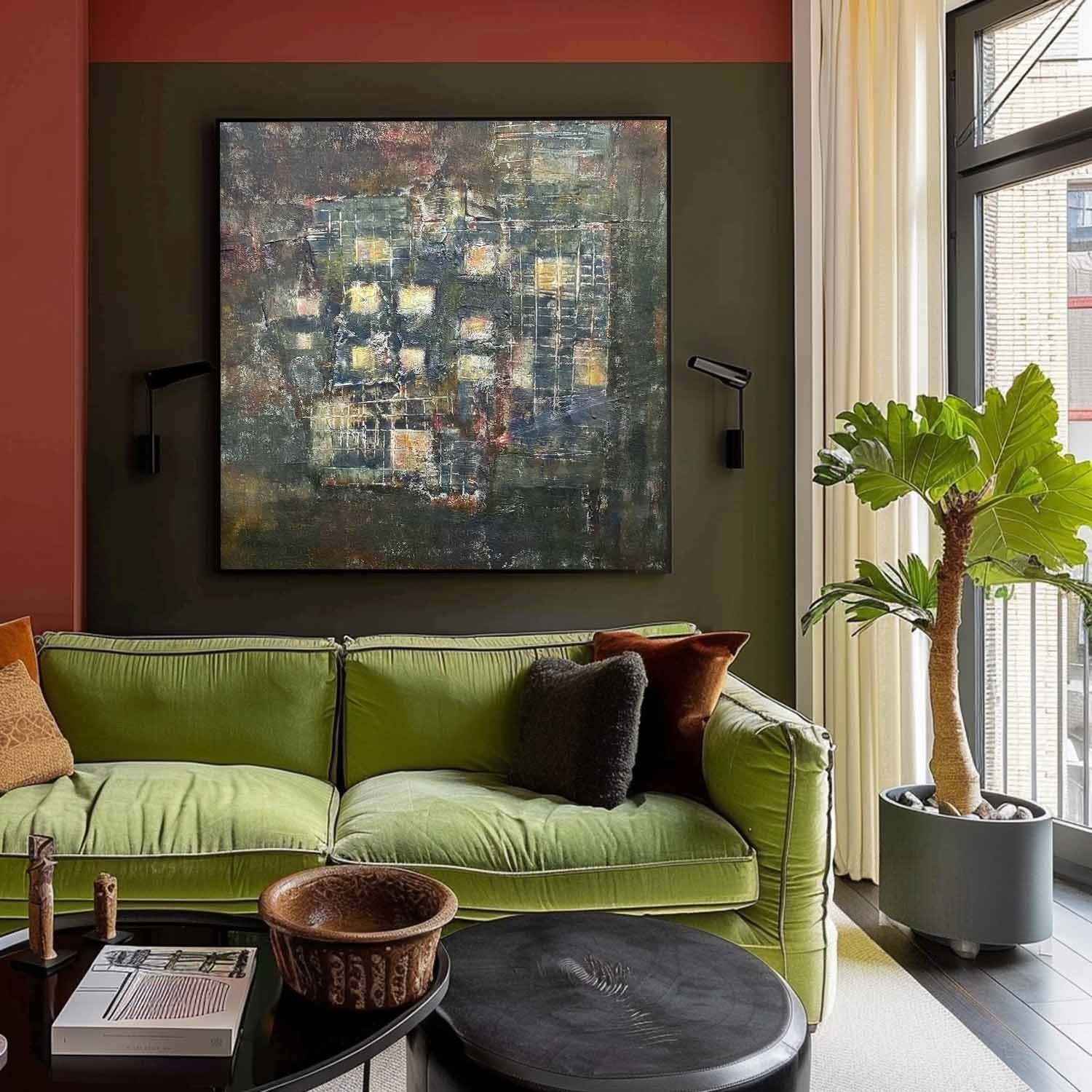Wall Art Square Abstract Cityscape