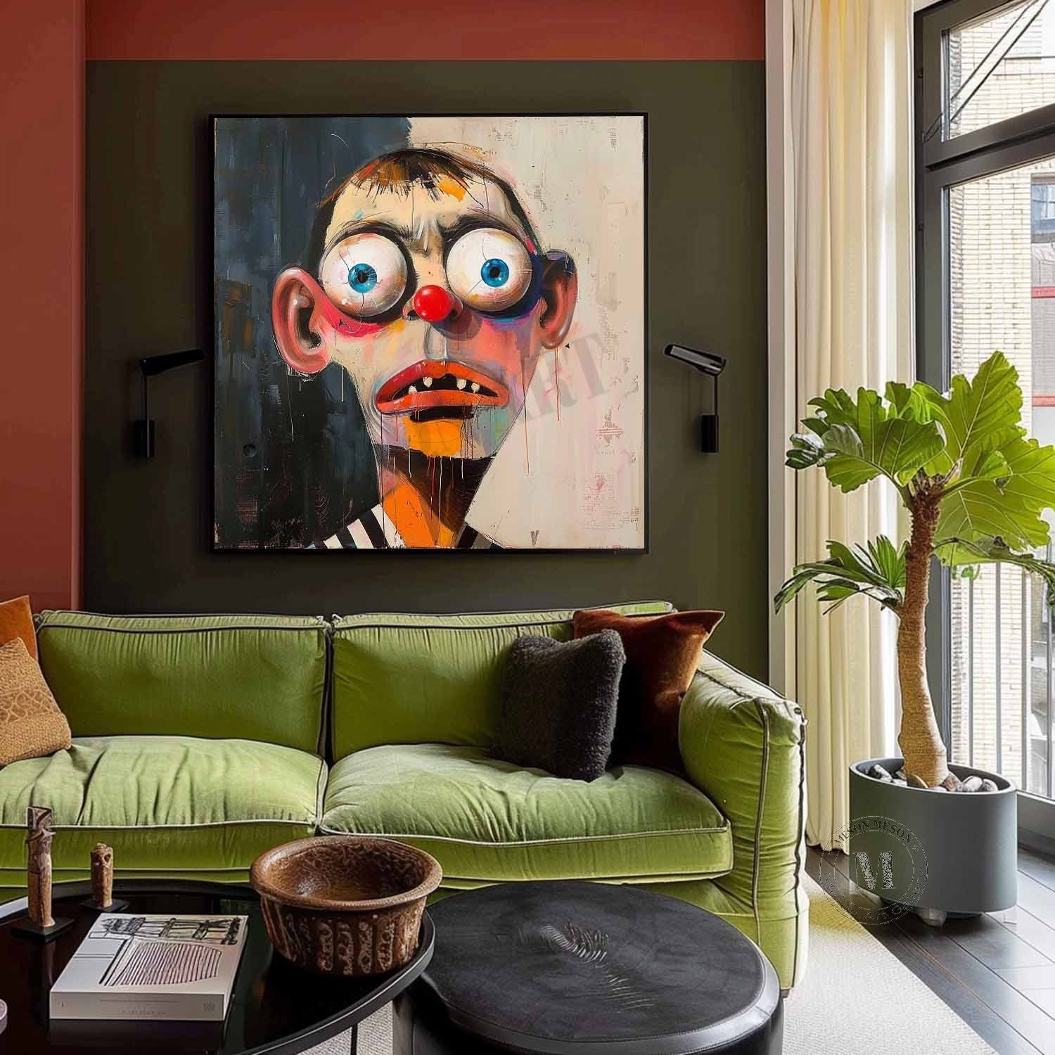 Wall Art Square Cubist Portrait Geometric