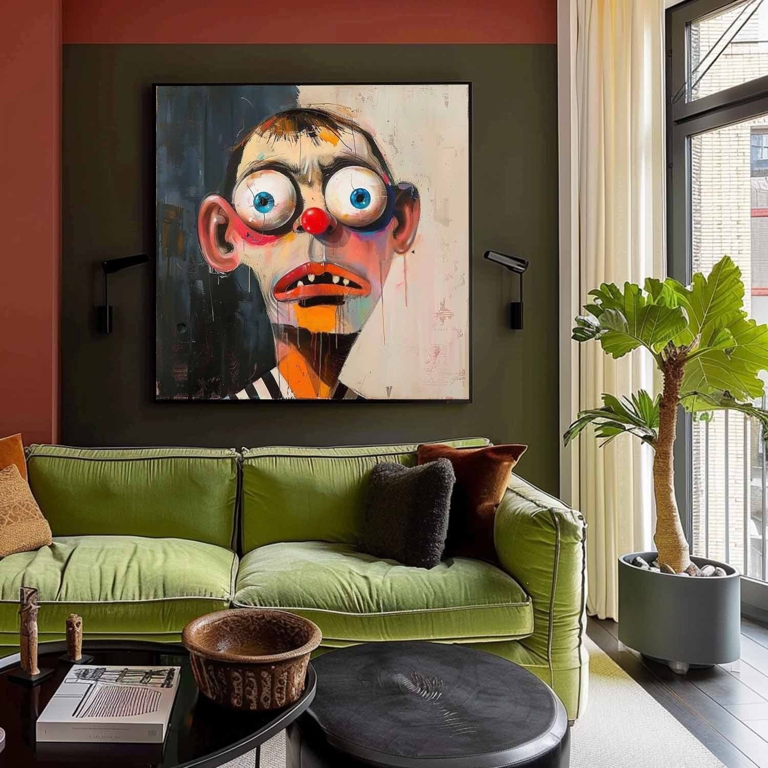 Wall Art Square Cubist Portrait Geometric