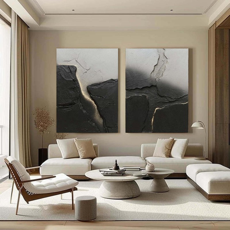 Wall Art Abstract Stone Texture Painting