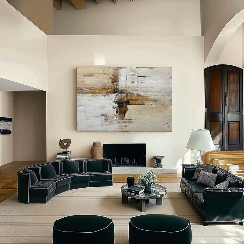 Wall Art Neutral Abstract Layered Soft Gradient