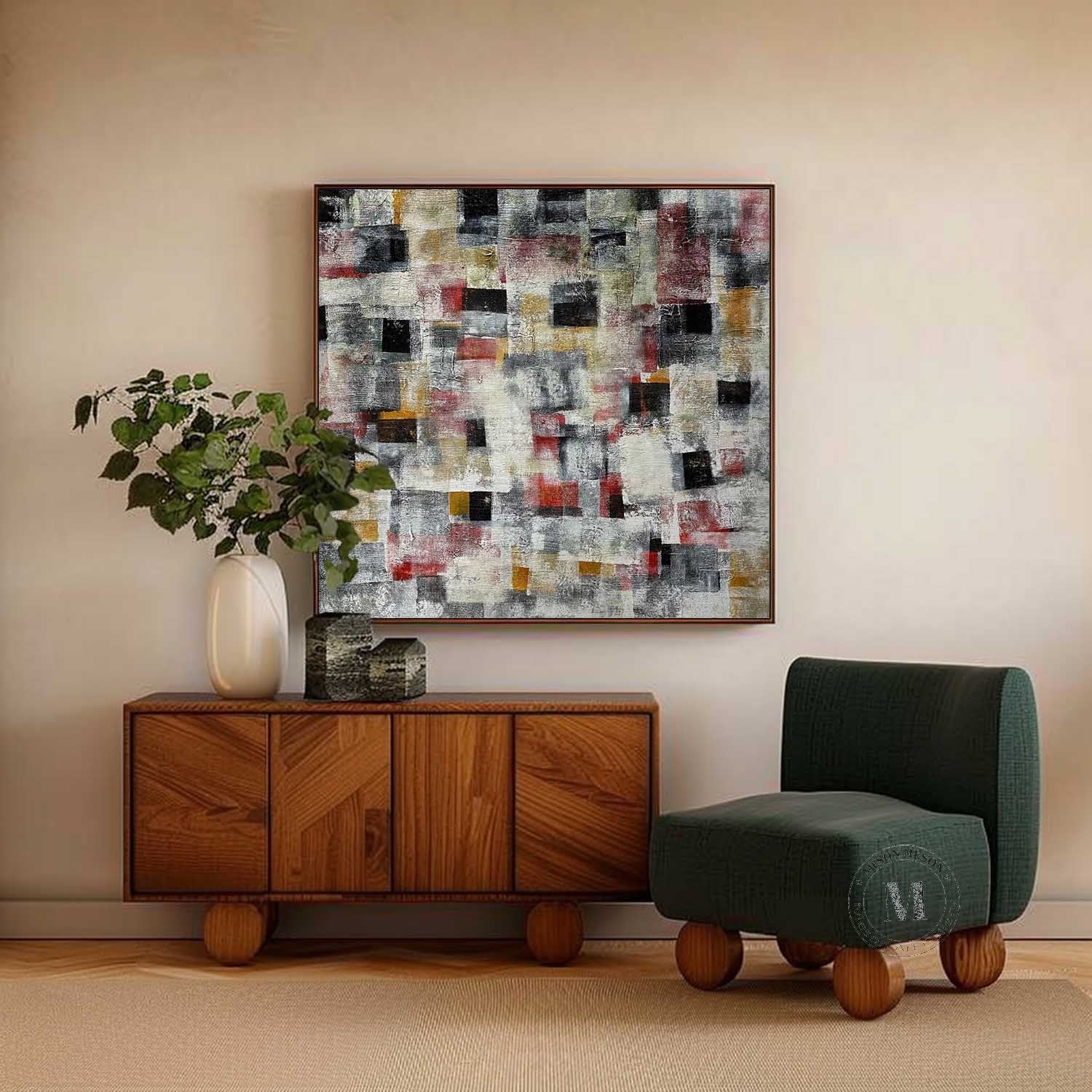 Wall art Abstract Geometric Block Color