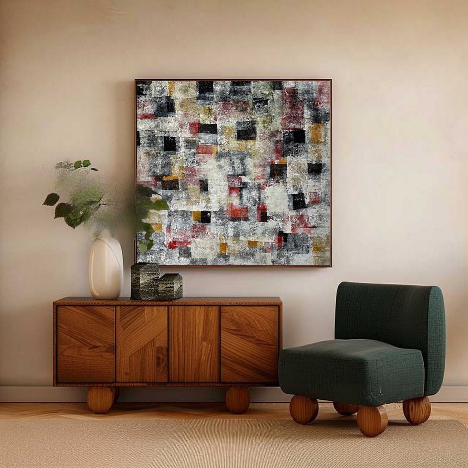 Wall art Abstract Geometric Block Color