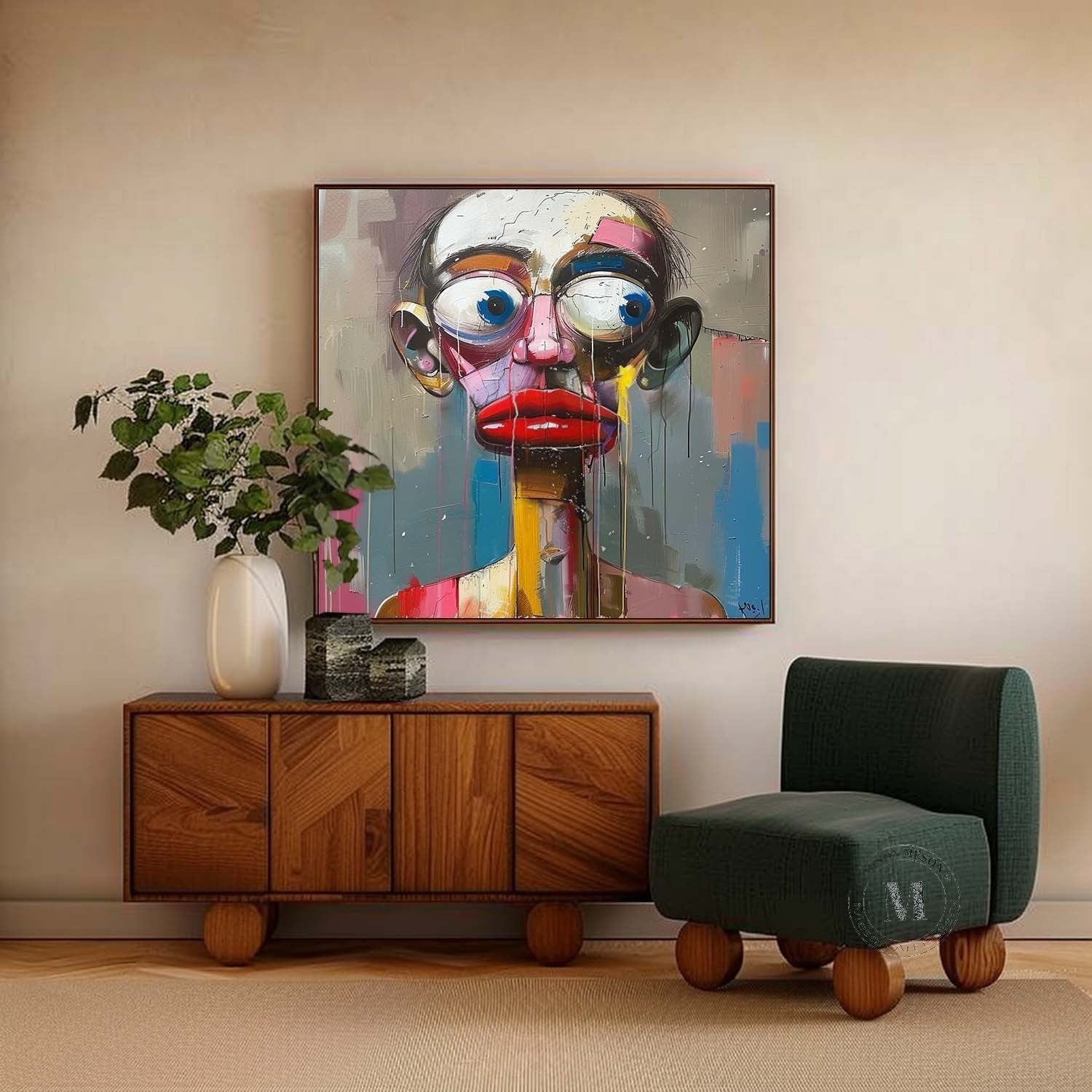 Wall Art Square Abstract Expressionist