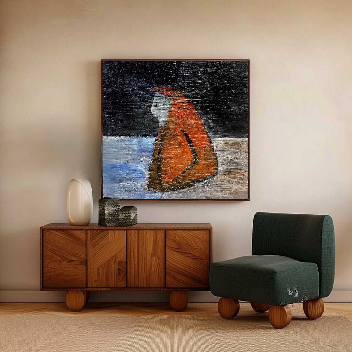 Wall Art Square Minimalist Figure
