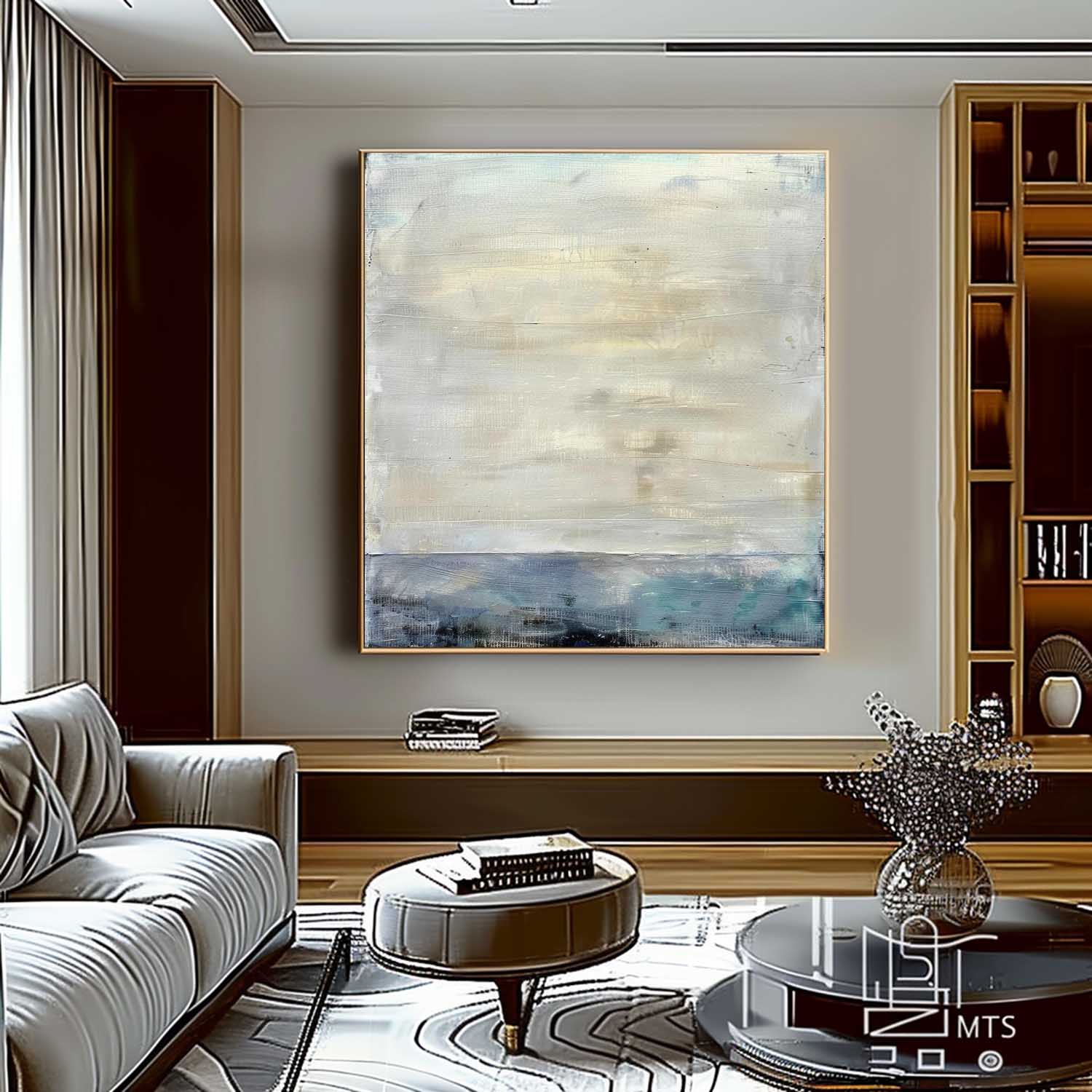 Wall Art Wabi-Sabi Serene Seascape Impasto