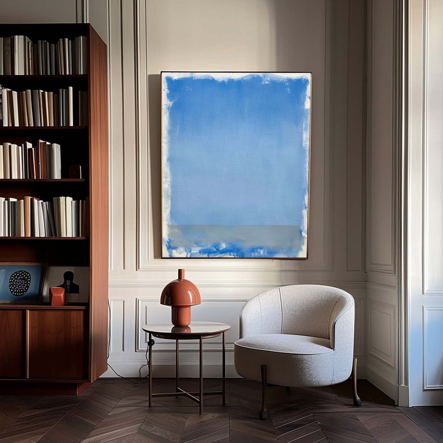Wall Art Modern Blue Gradient Seascape Abstract Canvas
